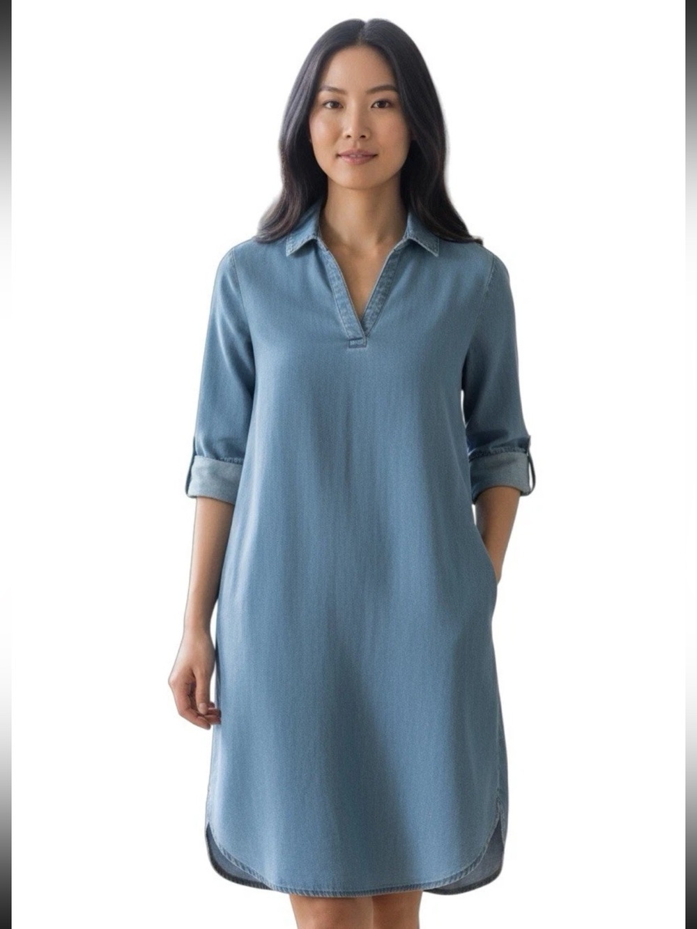 Chambray Cloth and Stone tunic dress, size S